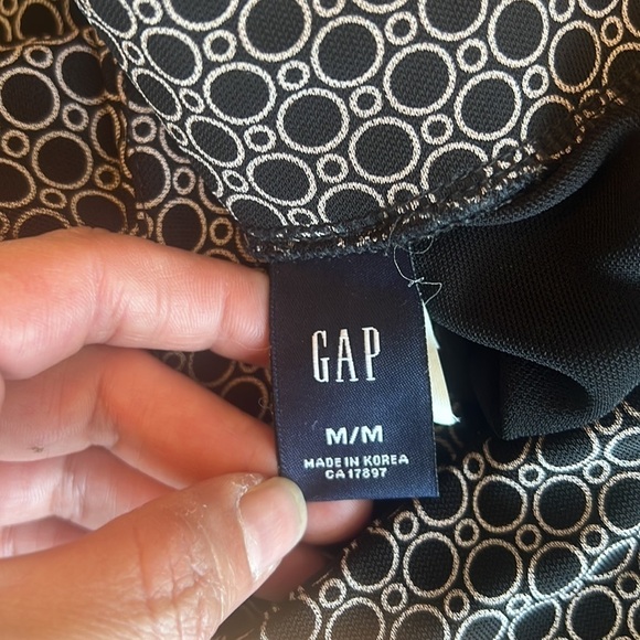 Gap Black/Beige Circle Print Stretch Pull On A Line Skirt Size M - Picture 6 of 14